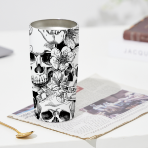 223 Skull Flower Tumbler