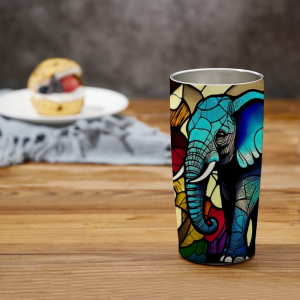 249 Stain Glass Elephant Tumbler