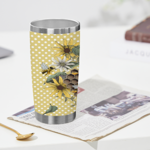 295 Bee Hive and Flower Tumbler