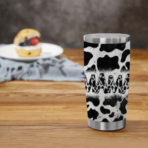 306 Black and White Mom Tumbler