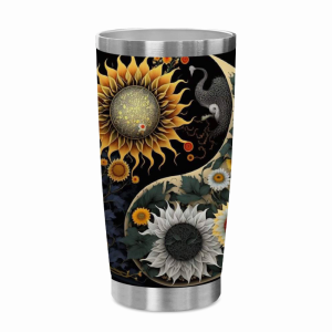 453 Yin Yang Flower Tumbler