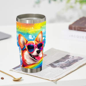 486 Corgi in Sunglasse Tumbler