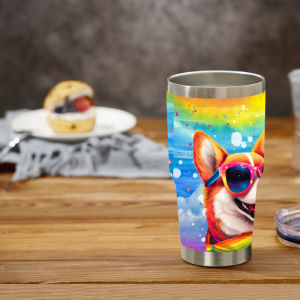 486 Corgi in Sunglasse Tumbler