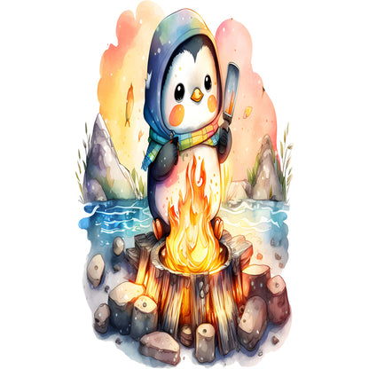 277 Fire Hoodie Penguin Tumbler