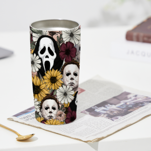 324 Sunflower Skull Face Tumbler