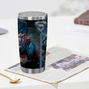 551 Tumbler with BatMan vs SuperMan Patterns