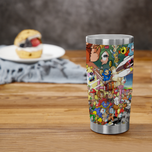 558 Tumbler with Nintendo Patterns