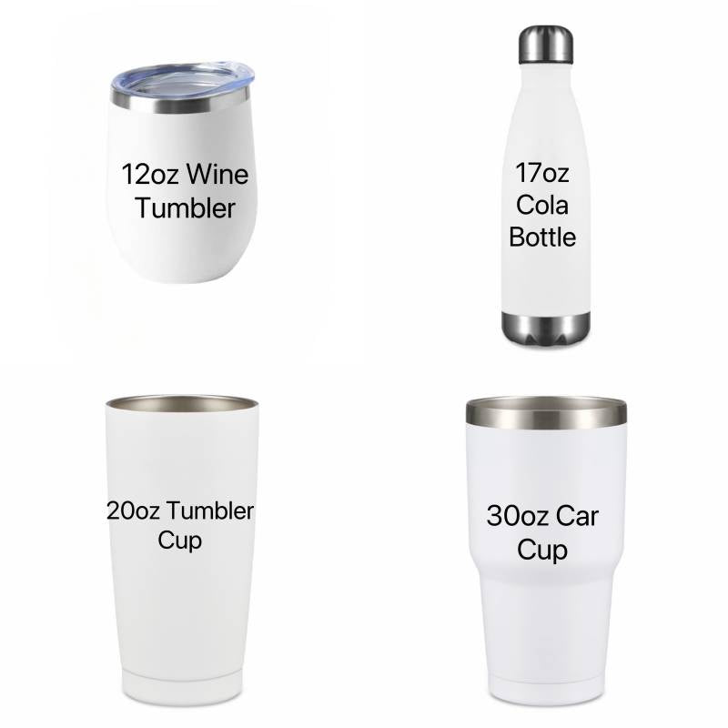 12oz Tumblin Penguin Cold  Insulated Stainless Steel Wine Tumber