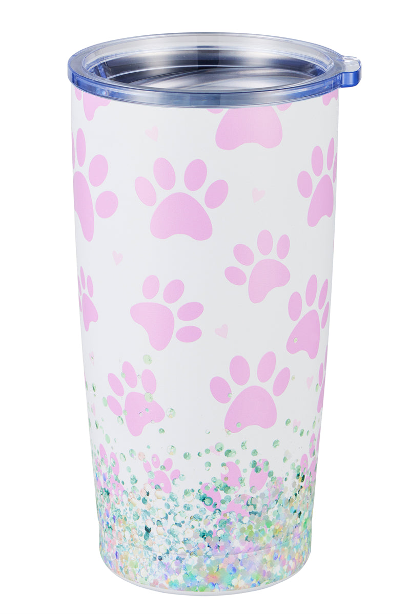 024 Kitty Paws with Glitter Tumbler