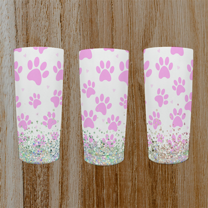 024 Kitty Paws with Glitter Tumbler