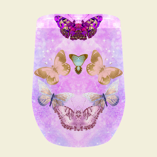 027 Purple Butterfly Tumbler