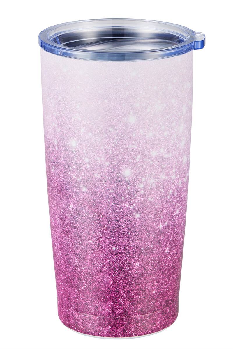 045 Pink Glitter Tumbler