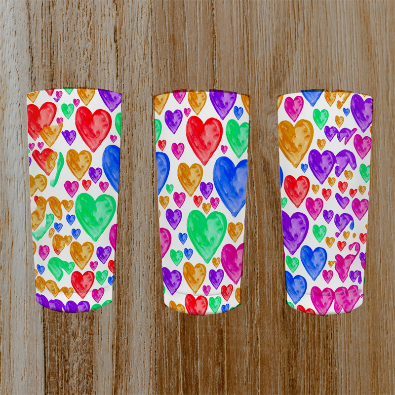 090 Colourful Heart Tumbler