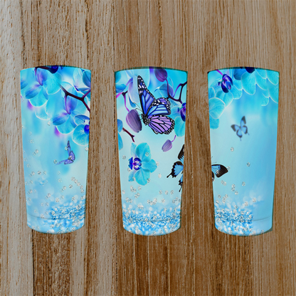 095 Blue Butterfly Tumbler