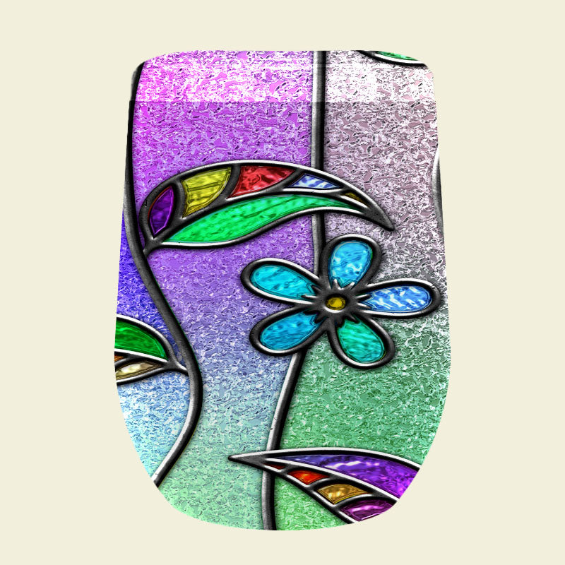 096 Stained Glass Flower Tumbler