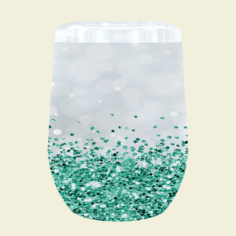 108 Green Glitter Tumbler