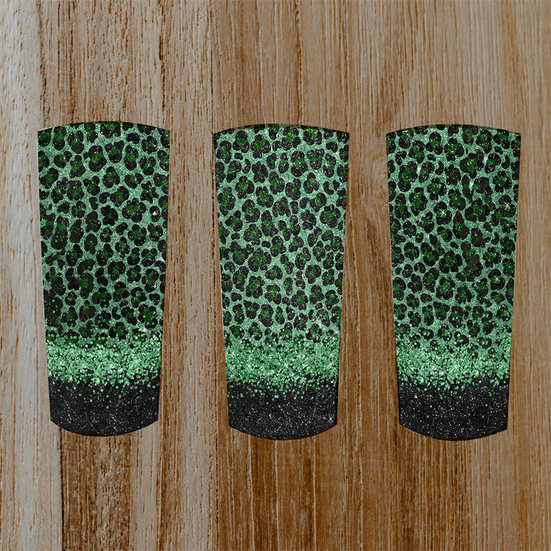 110 Green Leopard Print Tumbler