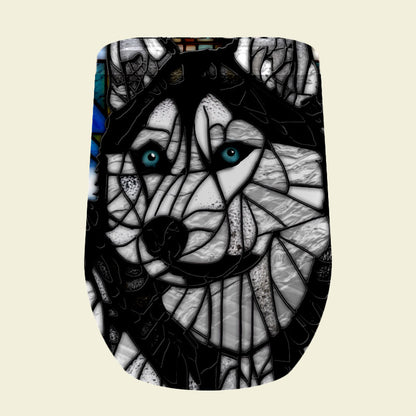 132 Stained Glass Husky Tumbler