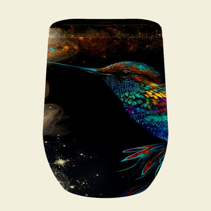 141 Starry Night Firework Hummingbird Tumbler