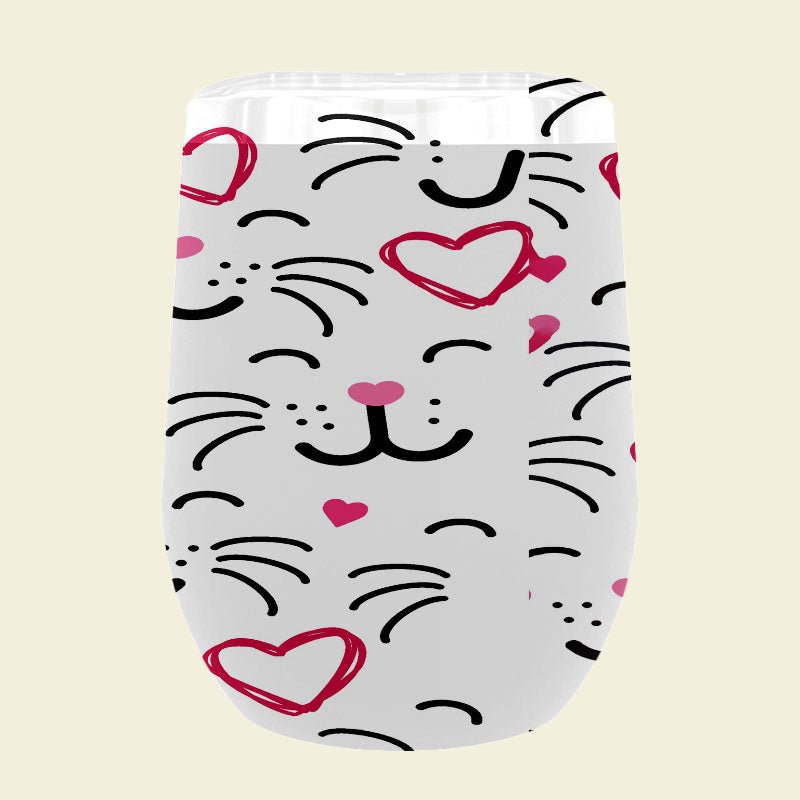 175 Kitty Heart Tumblers