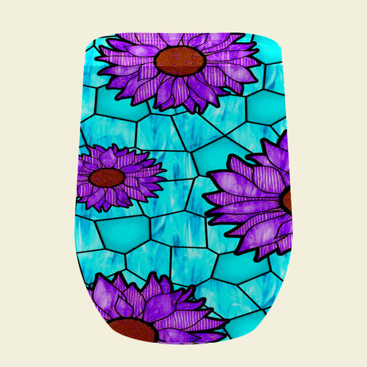 183 Stained Glass Sunflower Purple Tumblers