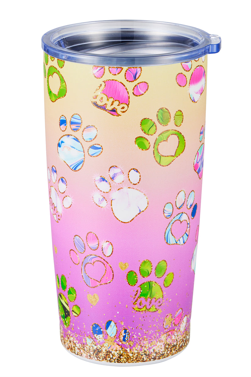 204 Glittering Kitty Paw Tumblers