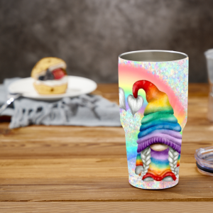 154 Glitter Rainbow Gnomes Tumblers